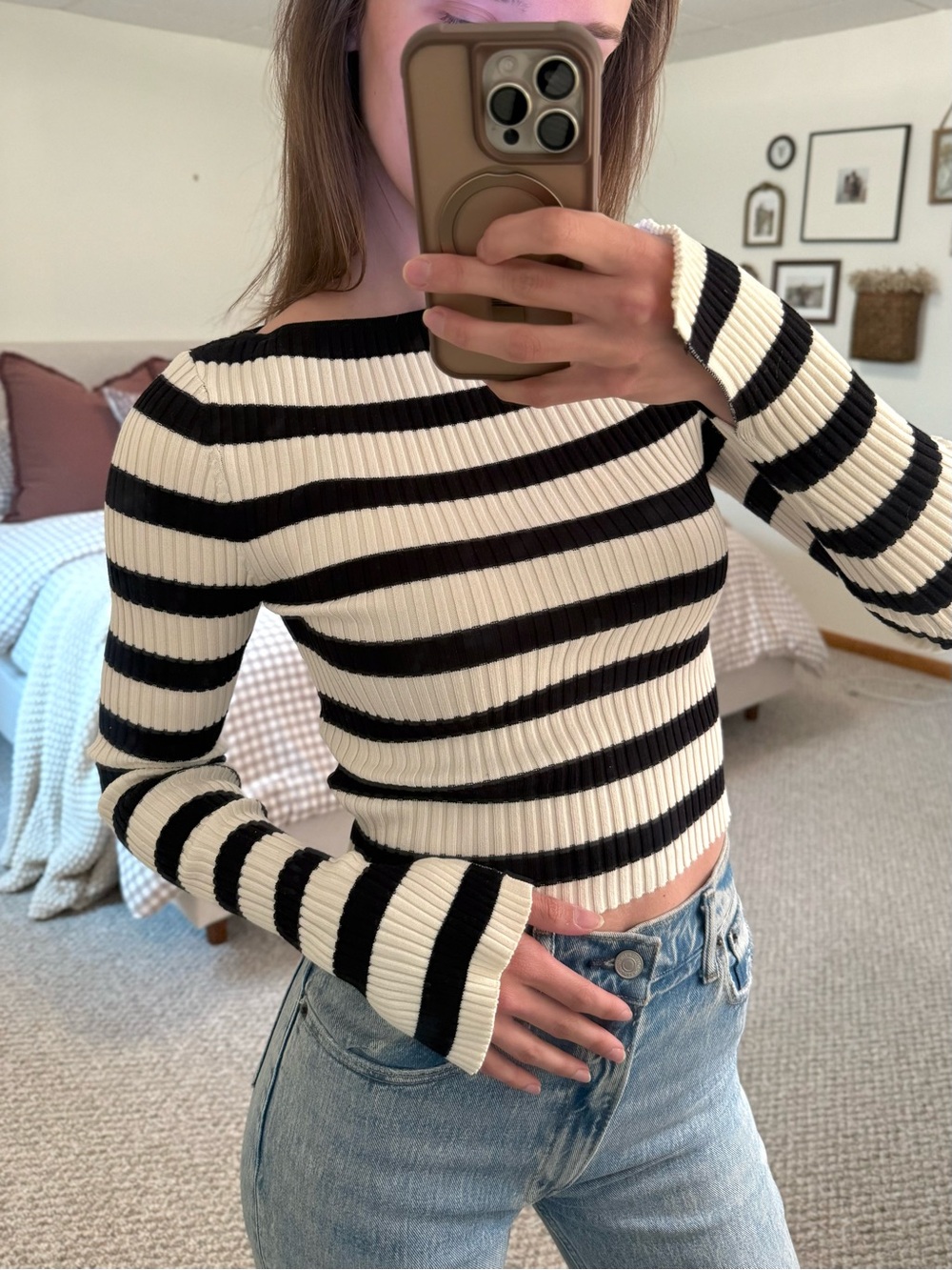 H&M Rib-Knit Long Sleeve Top - Picture 3 of 5
